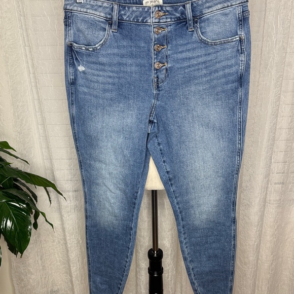 Maurices Denim - Maurices Light Blue Skinny Jeans with Button Fly